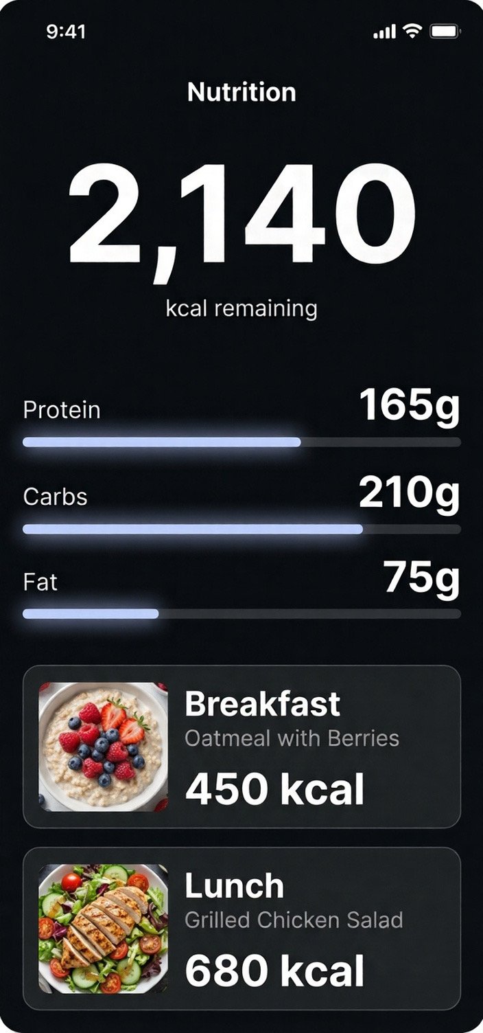 Nutrition targets in the app